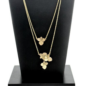 Michael Michaud Hydrangea Double Layer Pendant Necklace